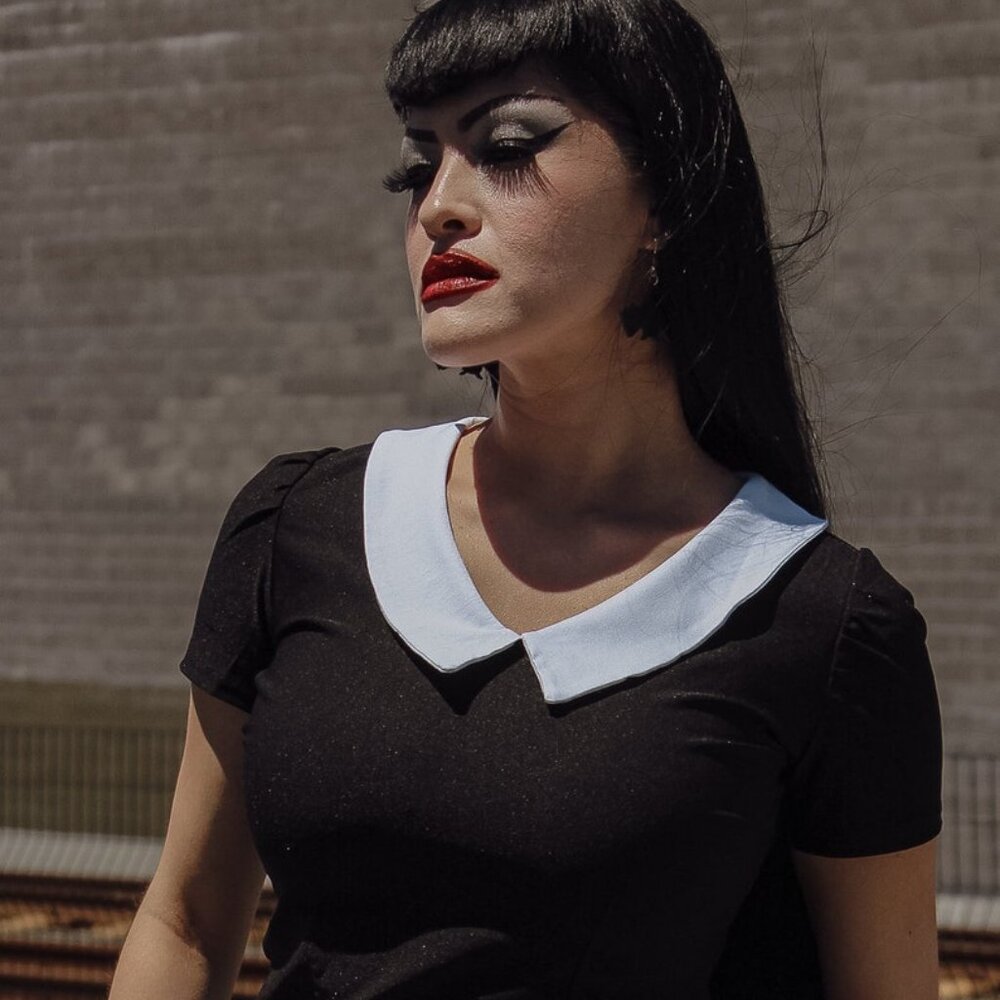 Wednesday Addams Inspired Top - Pointy Collar